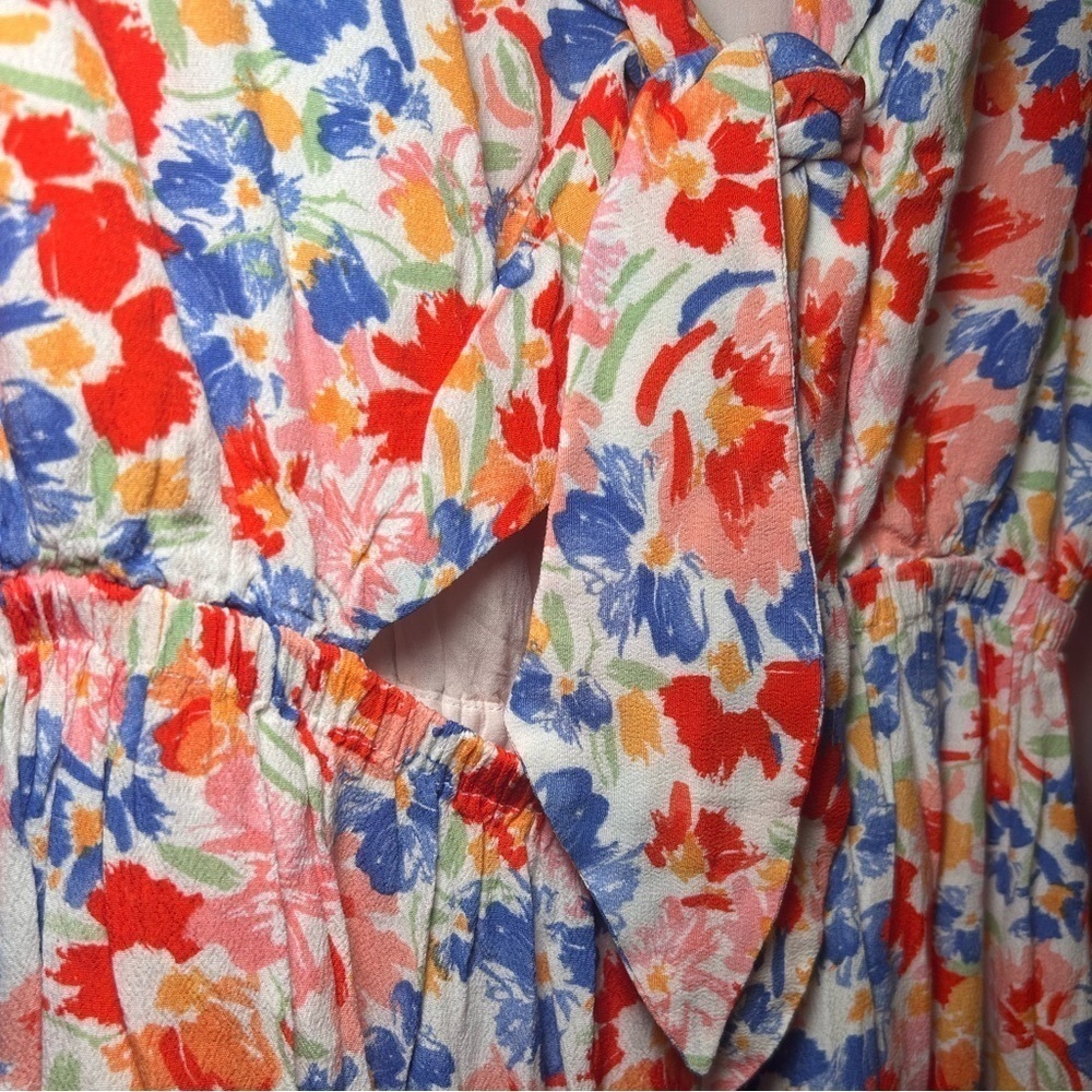 L*Space Floral Cover-Up Mini Dress- Size Small - Picture 6 of 8